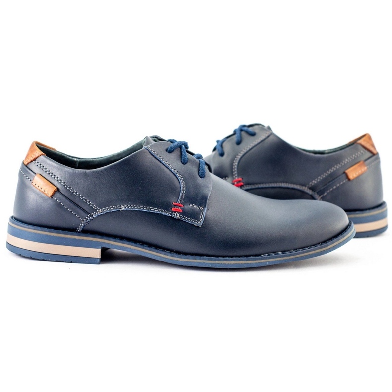 KOMODO Chaussures élégantes pour hommes 859 bleu marine 1
