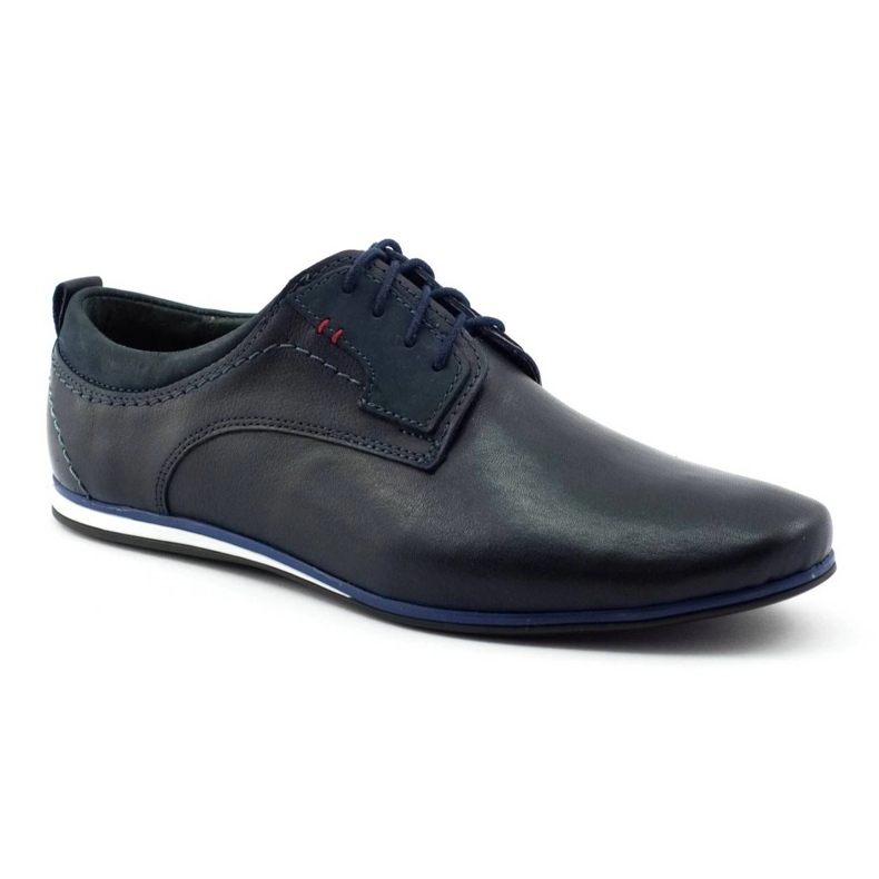 Chaussures homme élégantes pour jeans 731 bleu marine 1