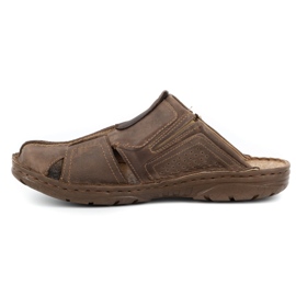 Polbut Chaussons cuir homme 312 marron brun 2