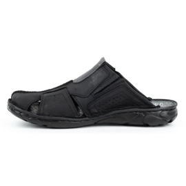 Polbut Chaussons cuir homme 312 noir 2