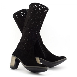 Olivier Bottines ajourées à talons noires le noir 4