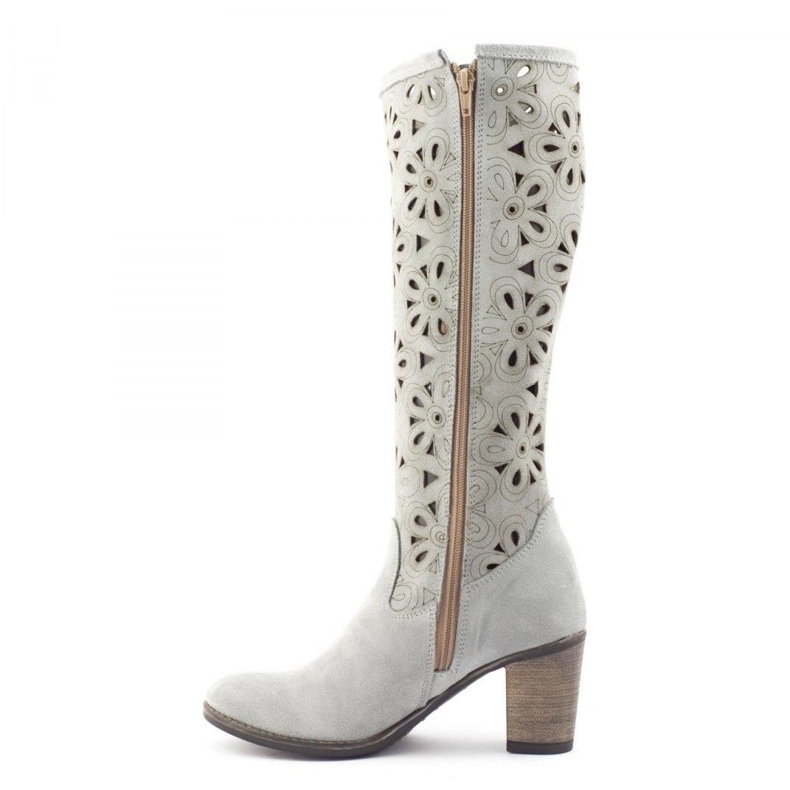 Olivier Bottes ajourées sur le talon de gris 1