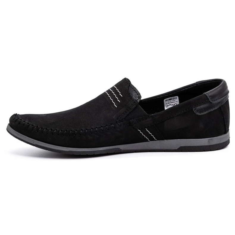 KOMODO Mocassins cuir homme 876 daim noir 1
