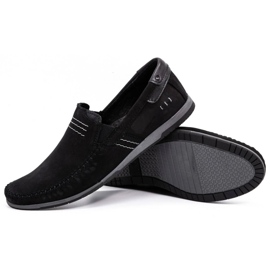 KOMODO Mocassins cuir homme 876 daim noir le noir 3