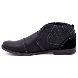 Olivier Chaussures matelassées pour hommes 254 noir 1
