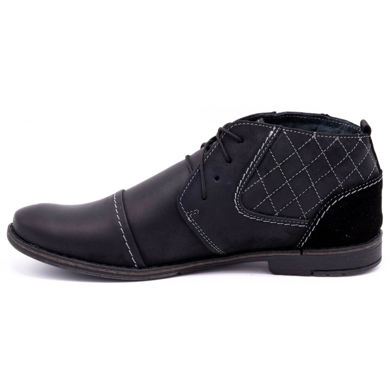Olivier Chaussures matelassées pour hommes 254 noir 1