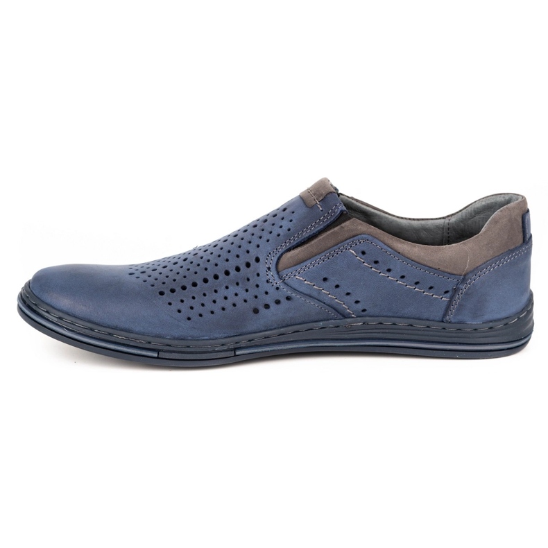Polbut Hommes Brogues 401 Summer Navy Blue bleu marine 2