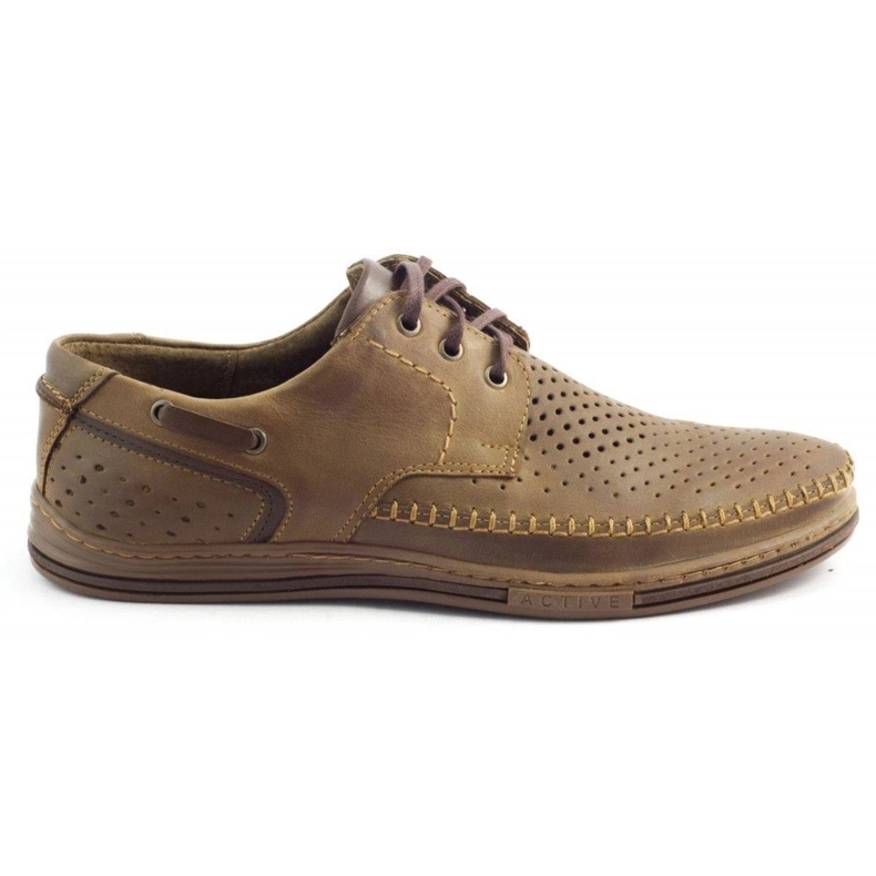 Polbut Chaussures homme ajourées J44L Pł marron brun 1