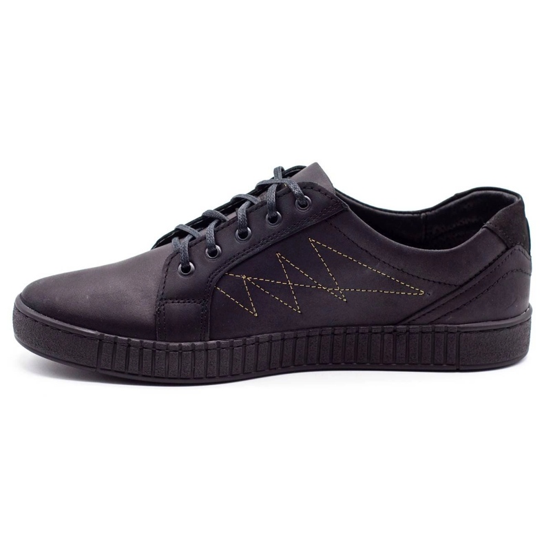 Polbut Chaussures décontractées pour hommes J66 noir avec or multicolore 1