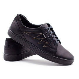 Polbut Chaussures décontractées pour hommes J66 noir avec or multicolore 4