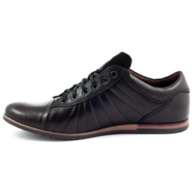 Lemar Chaussures en cuir pour hommes 1615 noir 1