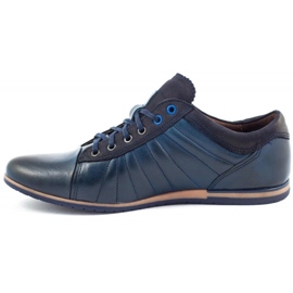 Lemar Chaussures cuir homme 1615 bleu marine 1
