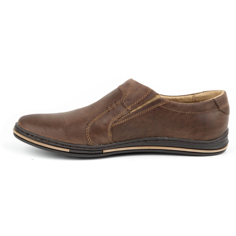 Polbut Chaussures en cuir pour hommes 334 marron brun 1