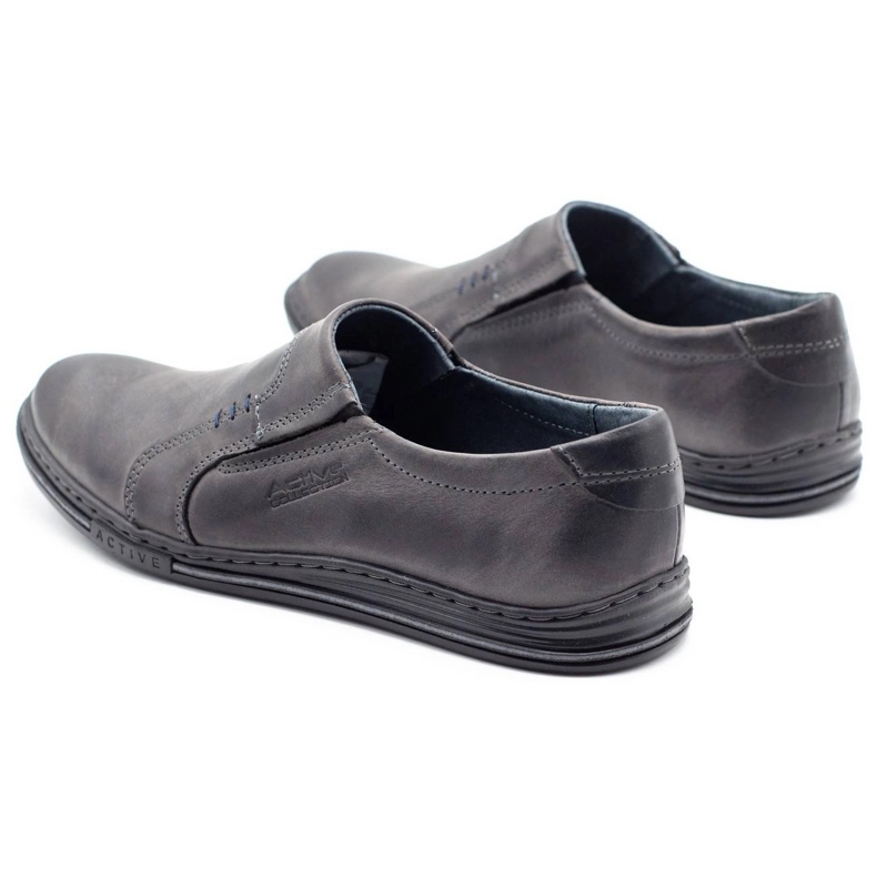 Polbut Chaussures en cuir pour hommes 334 gris 2 Polbut Chaussures en cuir pour hommes 334 gris 2