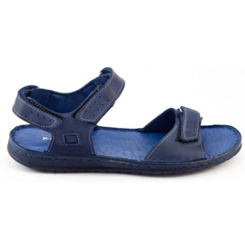 KOMODO Sandales cuir homme 881K bleu marine 2