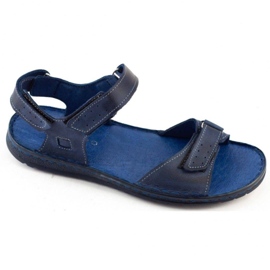 KOMODO Sandales cuir homme 881K bleu marine 1