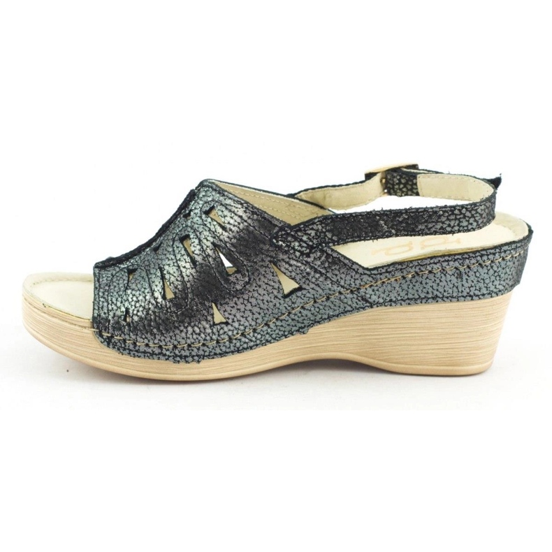 Dolce Pietro Sandales compensées 2216 noir le noir 1