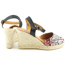 Mariettas Sandales compensées 7210 fleur multicolore 4