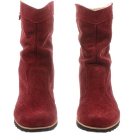 Olivier Bottes en cuir réchauffées par Emi Bordeaux rouge 4