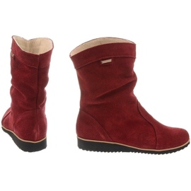 Olivier Bottes en cuir réchauffées par Emi Bordeaux rouge 5