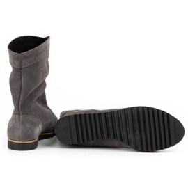 Olivier Bottes en cuir chaudes gris foncé Emi 4