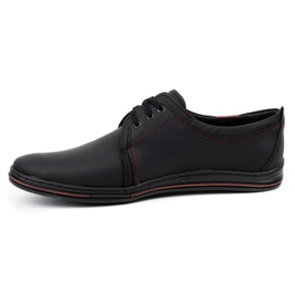 Polbut Chaussures en cuir pour hommes 343 noir 1