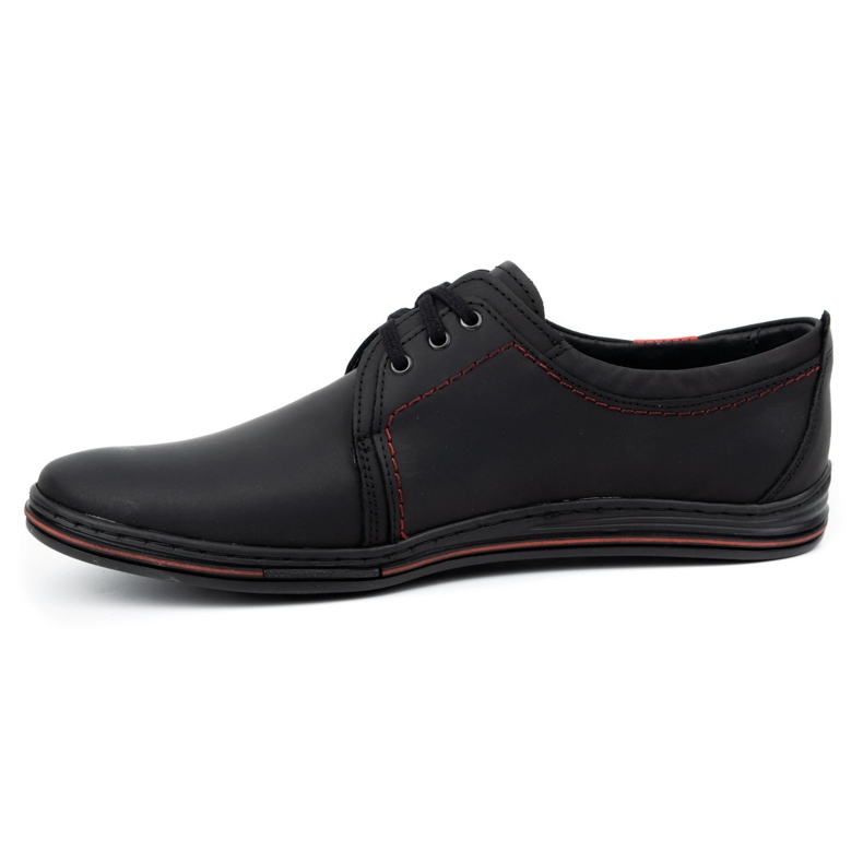 Polbut Chaussures en cuir pour hommes 343 noir 1