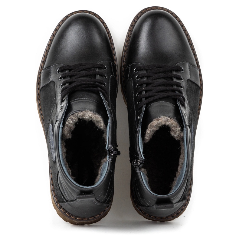 Mario Pala Bottes d'hiver pour hommes noires 865MP le noir 1