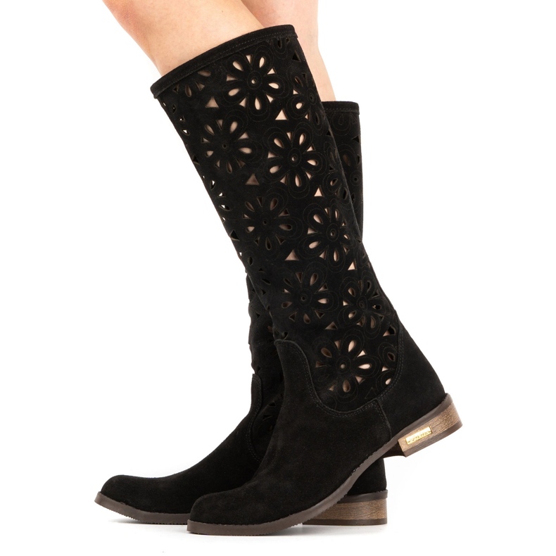 Olivier Bottines ajourées femme NO, noires le noir 1