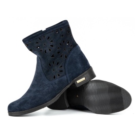 Olivier Confortables bottines ajourées bleu marine Alice 3