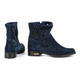 Olivier Confortables bottines ajourées bleu marine Alice 4