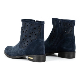 Olivier Confortables bottines ajourées bleu marine Alice 6