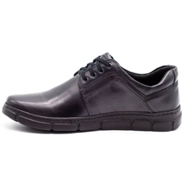 Joker Chaussures en cuir noir pour hommes 506 le noir 1