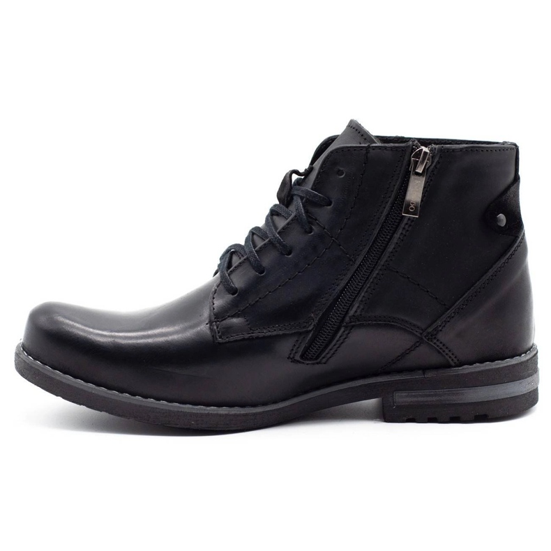 KOMODO Bottes d'hiver pour hommes noires 731K 1