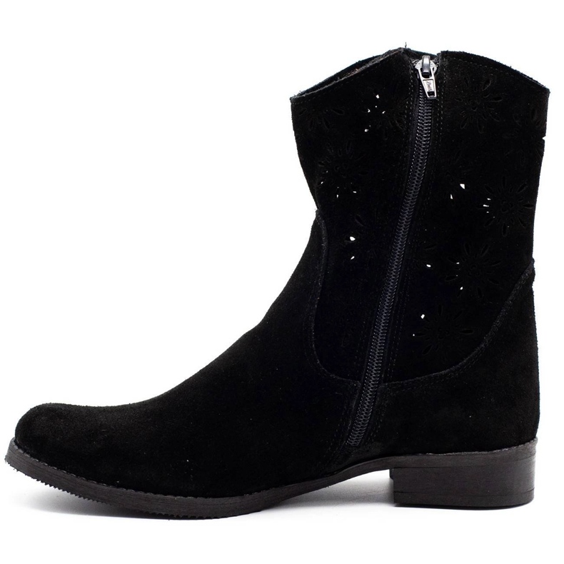 Olivier Bottes ajourées confortables Janet noires le noir 1