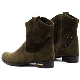 Olivier Confortables bottes ajourées vertes Janet 5