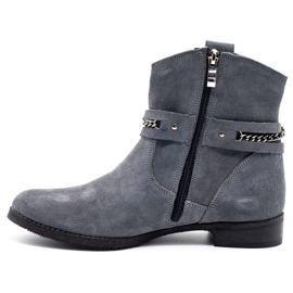 Olivier Boots femme isolées avec une chaîne Luna gris 1 Olivier Boots femme isolées avec une chaîne Luna gris 1