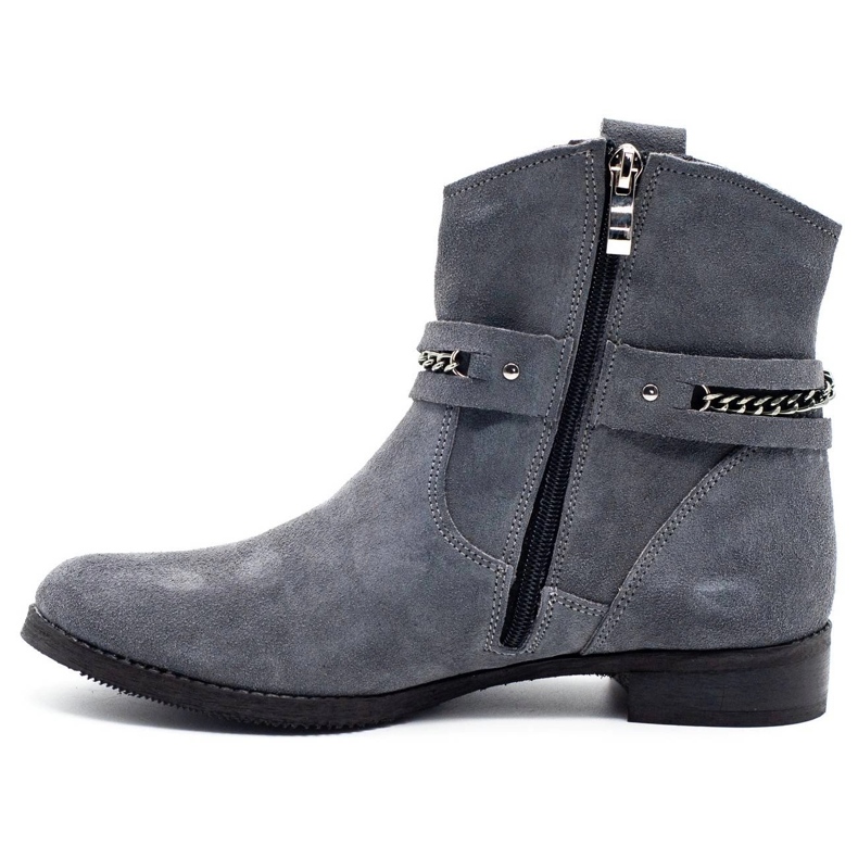 Olivier Boots femme isolées avec une chaîne Luna gris 1 Olivier Boots femme isolées avec une chaîne Luna gris 1