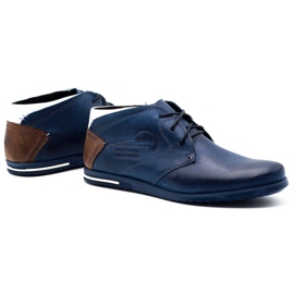 Polbut Chaussures isolées pour hommes C37F bleu marine avec blanc multicolore 4