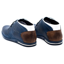 Polbut Chaussures isolées pour hommes C37F bleu marine avec blanc multicolore 7