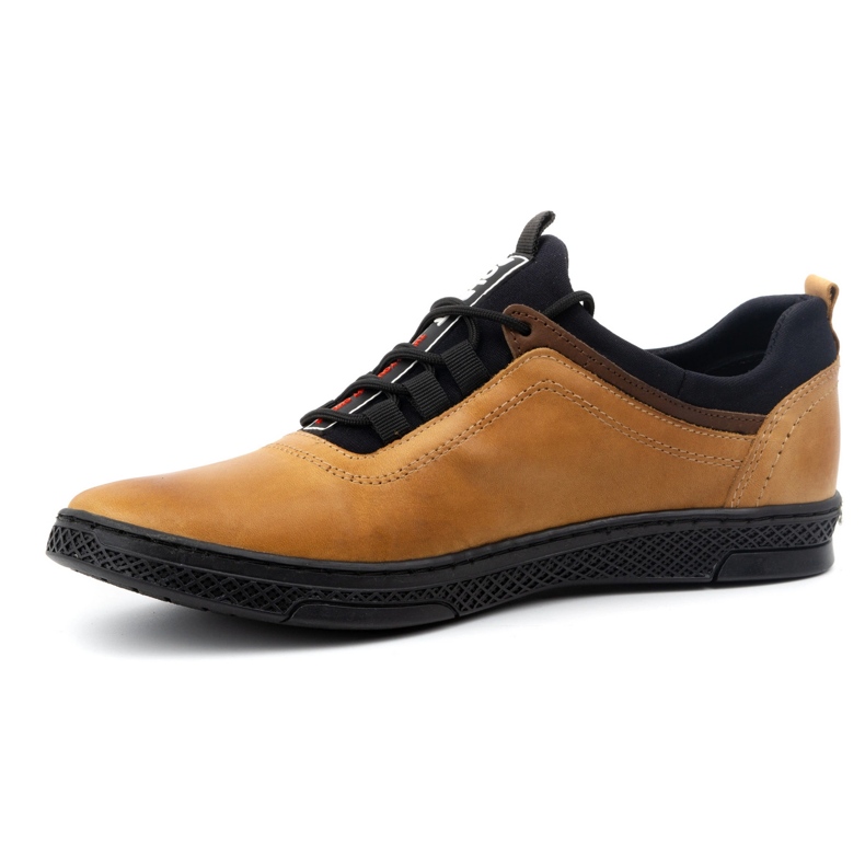 Polbut Chaussures casual en cuir rouge K24 jaune 1