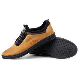 Polbut Chaussures casual en cuir rouge K24 jaune 3