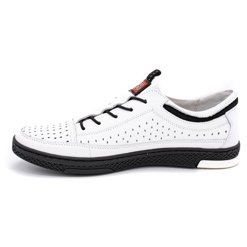 Polbut Chaussures d'été en cuir pour hommes K22 blanc 1
