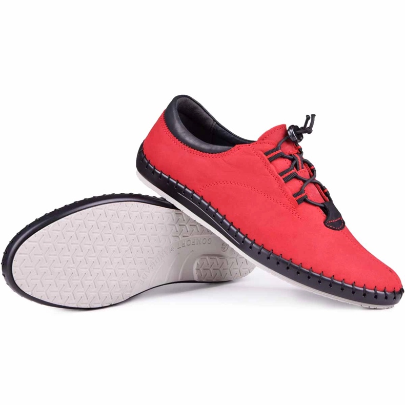 Kampol Chaussures décontractées pour hommes 337/39 rouge 1
