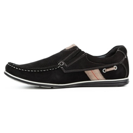 Kampol Mocassins homme ajourés pour l'été 53/3 / P noir le noir 1