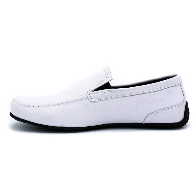 Polbut Mocassins cuir homme 2105 blanc 1