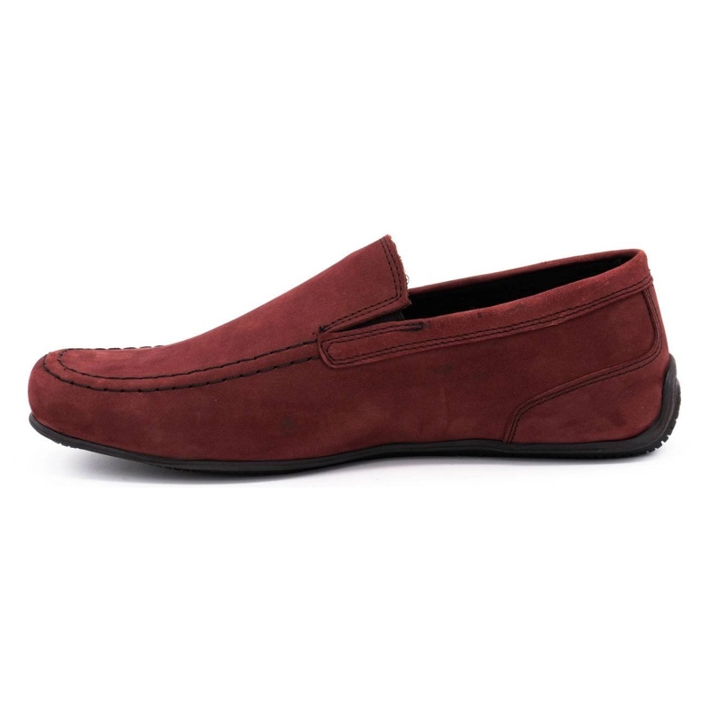 Polbut Mocassins homme cuir 2105 bordeaux rouge 1