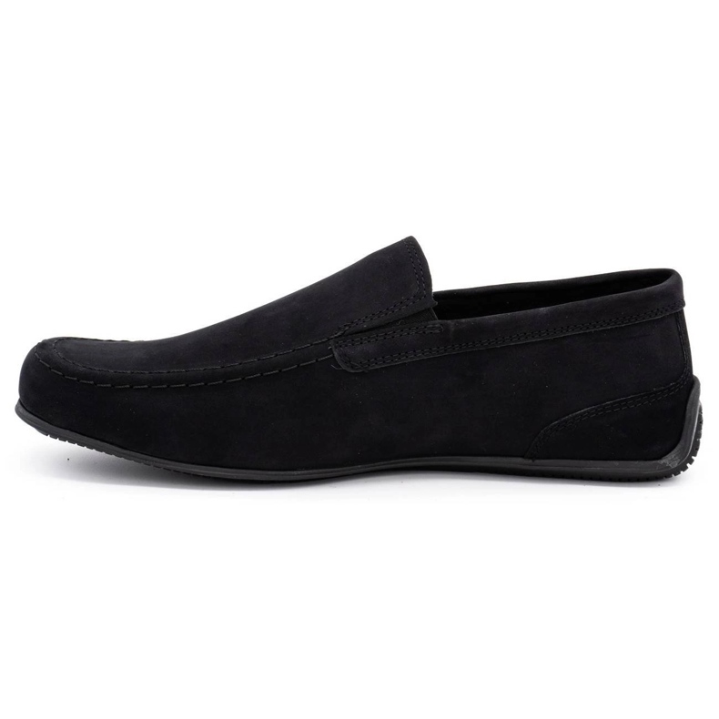 Polbut Mocassins homme cuir 2105 nubuck noir 1