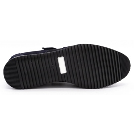 Polbut Chaussures casual en cuir pour hommes 2102/2 bleu marine 1