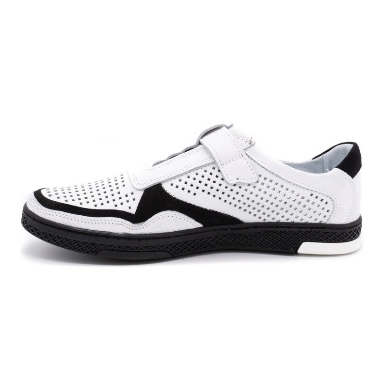 Polbut Chaussures décontractées en cuir pour hommes 2102L blanc 1